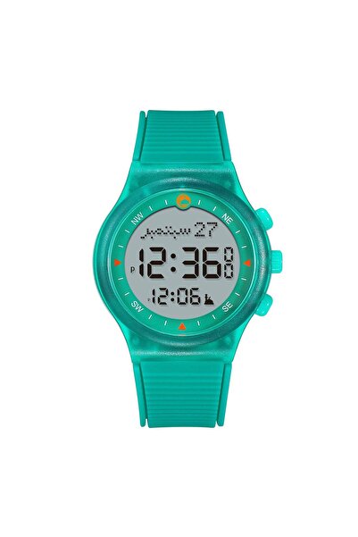 ALFAJR ALAZAN Original Al-Fajr Azan Sport Watch Turquoise with White Crystal ...