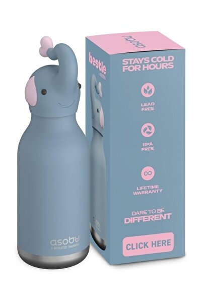 GÜMRÜK BEY Asobu Bestie Elephant Kids Thermos Water Bottle |   Stainless Stee...