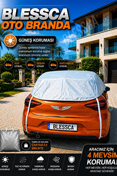 Blessca Oto Branda Araba Brandası Çadırı Araç Örtüsü Tentesi Araç Güneşlik Ön Cam Perdesi Camı Güneşliği Araç İçi Güneş Önleyici