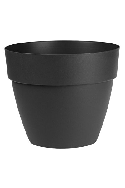 BAMI NETWORK Ghiveci flori cu drenaj plastic antracit 20x16.5cm 3.5L