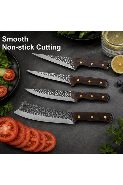 Klyte 4-Piece Kitchen Knife Set with Protective Sheaths, Ultra-Sharp Chef Kni...