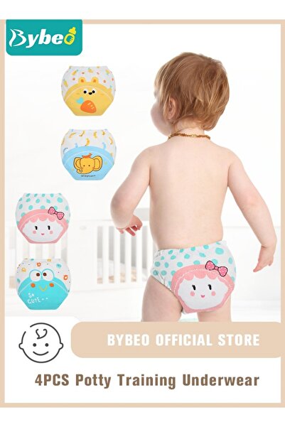 BYBEO 4 Piece Potty Training Underwear, 6 Layers Breathable Cotton Absorbent ...