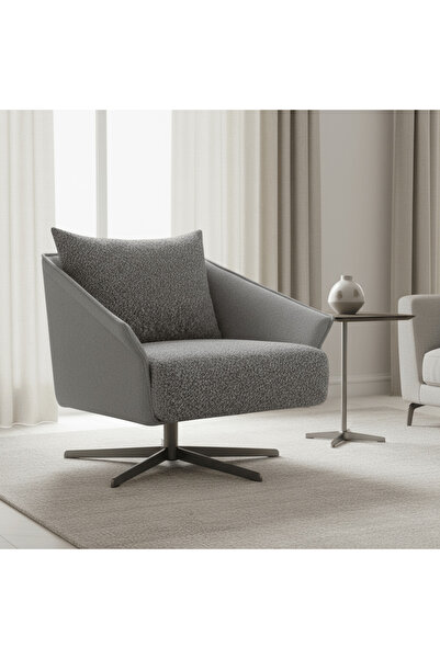 Roots Furniture كرسي أهاد الرمادي من نوع بوكليه