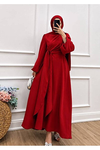 THEK BUTİK Side Tie Crepe Maxi Dress
