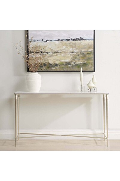 UTTERMOST ROSHN 132 W x 75.5 H x 30.5 D Silver Console Table