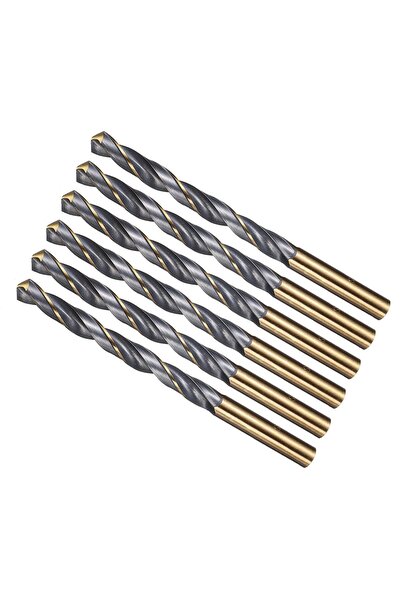 STARSTAR 6-piece twist drill bit set, 8mm high-speed steel drill bits, black ...