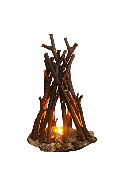 STARSTAR LED Night Light – Dimmable wood-fire design, 3 modes with flame soun...