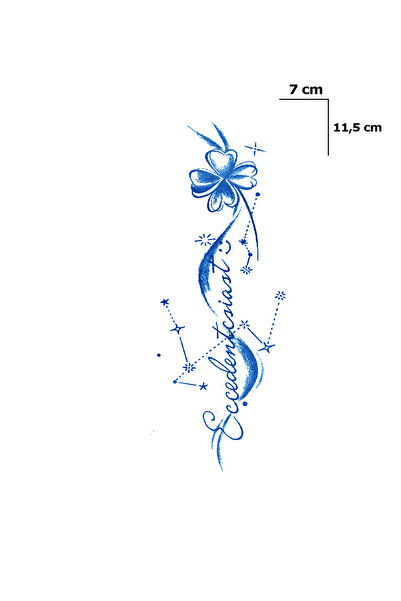 TAKIŞTIR Yonca Sonradan Kararan Yarı Kalıcı Geçici Dövme Tattoo