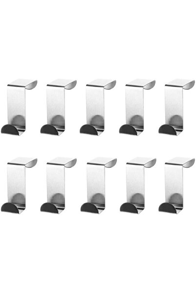 STARSTAR Door hooks - Stainless steel - 10-pack - Reversible - No drilling re...