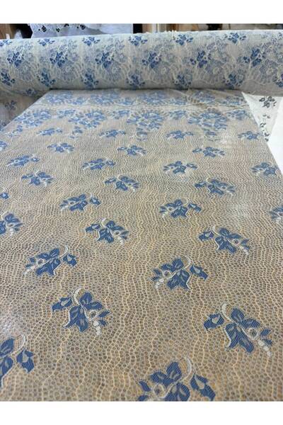 METERİAL Floral Motif Board Lace Fabric - Luxury Guipure Fabric for Evening D...