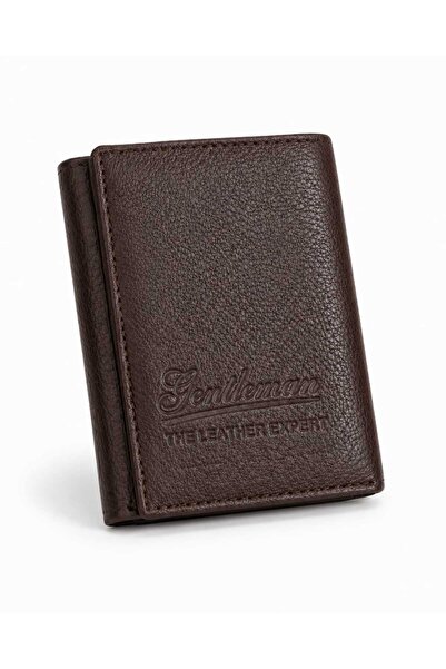 Gentleman Men’s Genuine Leather Wallet – Elegant Design for Cards, Cash and D...