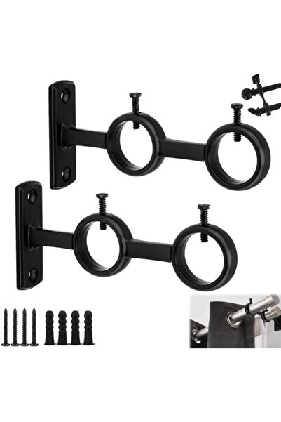 STARSTAR Two-piece set, Curtain rod bracket, Double curtain rod bracket, Alum...