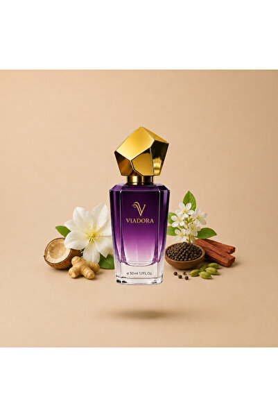 ViaDora F318 Gardenya ve Sandal Ağacı Kadın Parfümü - 50 ml Eau De Parfum
