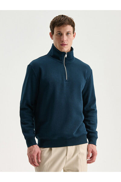 LC Waikiki Zippered Funnel Neck Men's Thick Sweatshirt