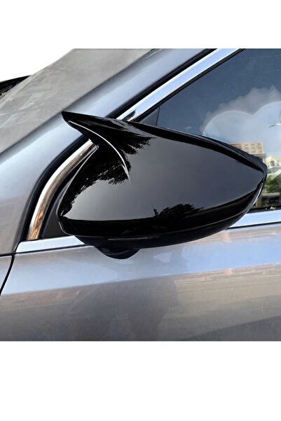 Harphour Peugeot 308 (2014-2020) Uyumlu Yarasa Ayna Kapağı İthal Pianoblack A...