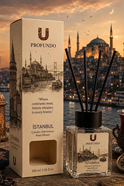 e-Bizz Store İstanbul Bambu Çubuklu Oda Kokusu 100 ml | İstanbul & Bahar Ferahlığı - Temiz Hava Esintisi