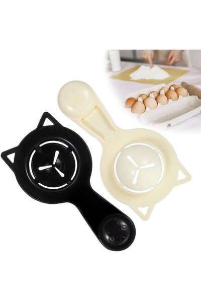 STARSTAR Egg Separator - Egg Yolk Separator - No more mess - Black and White ...