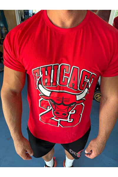 Bas Body FitnessWear Μπλουζάκι Chicago με στάμπα, στενό μανίκι, λαιμόκοψη ποδ...