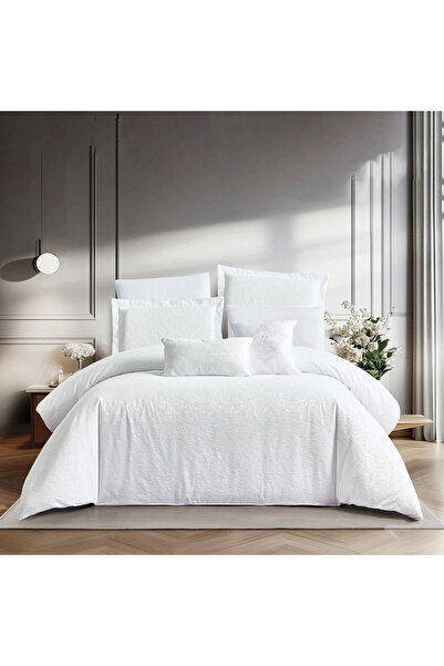 Pazar Home Bedding مفرش بازار هوم يومي جاكار نفرين 8 قطع بحشوة مخيطة 260*240سم