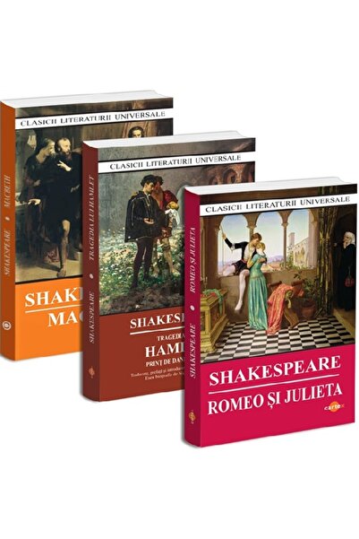 Cartex Pachet 3 carti: Macbeth + Romeo si Julieta + Tragedia lui Hamlet - Wil...