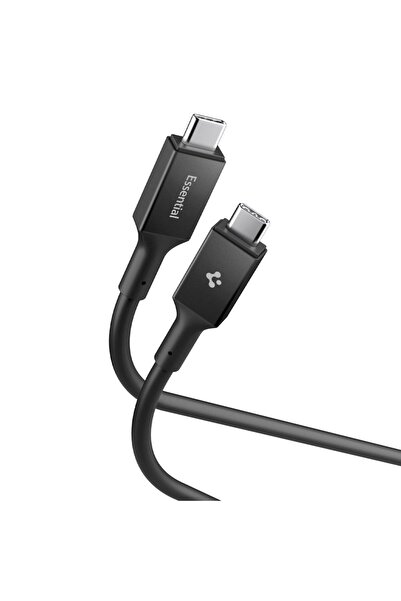 Spigen Cablu de încărcare USB-C 100W 200cm pentru telefoane și laptopuri, negru