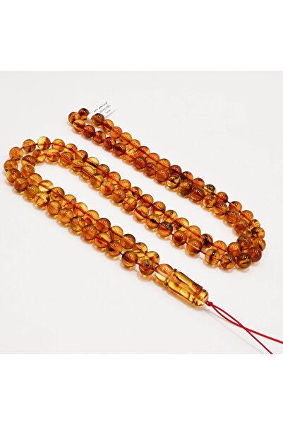 Generic Brand Natural Baltic Amber Hashari Rosary – 99 Beads 8.5mm Round Pray...