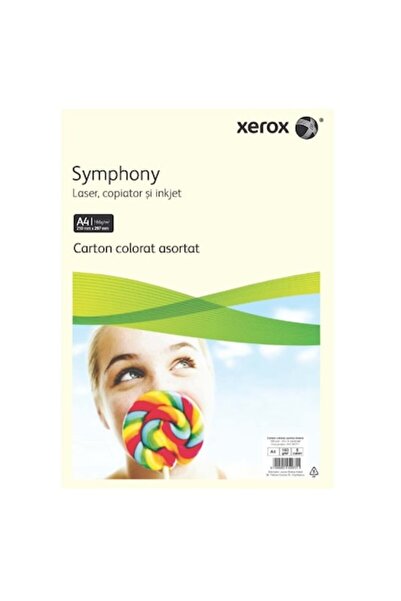 Xerox Hârtie copiator, galben pal, Xerox, A4, 160g, 25 coli