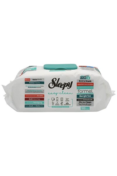 Leski Wet Wipes, Sleepy Easy Clean, Multi-Surface 100 pcs Mountain Breeze