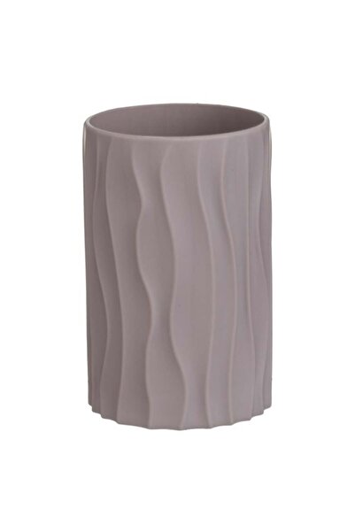 BAMI NETWORK Suport plastic periuta dinti model waves taupe 6.5x12cm