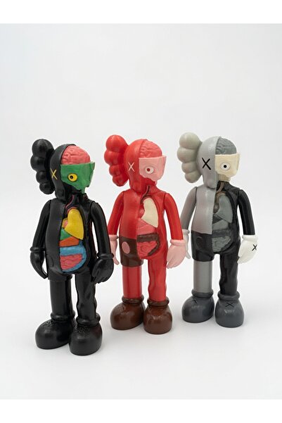 KAWS ZOMBİE 3 LÜ 15 CM SET BOYALI