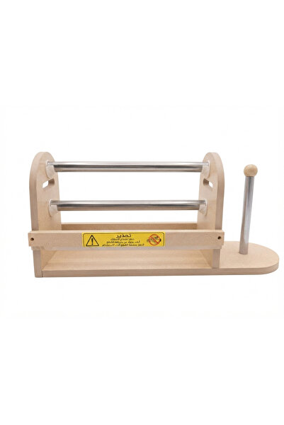 Generic Wooden Tissue and Foil Holder and Organizer with Sharp Cutter