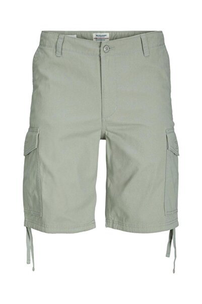 Jack & Jones Βερμούδα cargo υφασμάτινη "Marley" μέντα