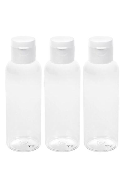 BAMI NETWORK Set sticle de calatorie transparente 100ml plastic compact