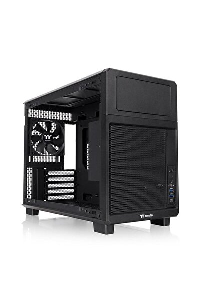 THERMALTAKE TR200 Mini Tower Micro-ATX Case, No PSU, Black