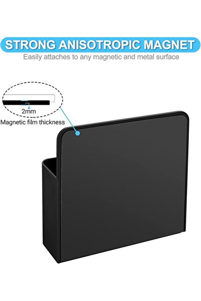 STARSTAR 2 Pcs Black Magnetic Pen Holders for Whiteboard & Refrigerator