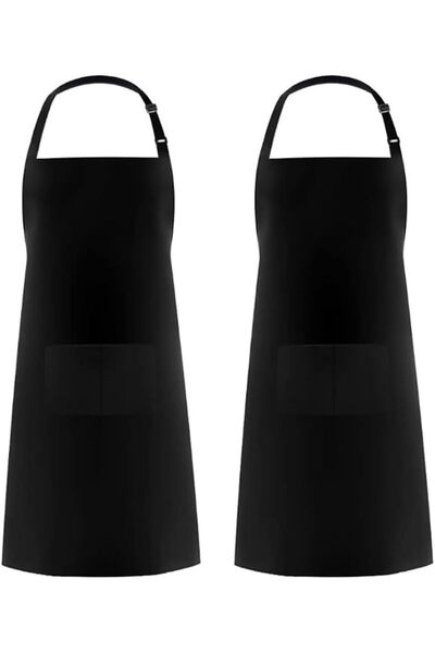 STARSTAR Two-Piece Set Professional Cooking Apron BBQ Black Kitchen Apron Uni...