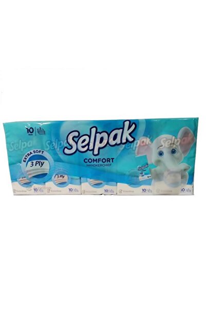 Selpak COMFORT Χαρτομάντιλα Τσέπης 3 φύλλων 10x10 τεμάχια.