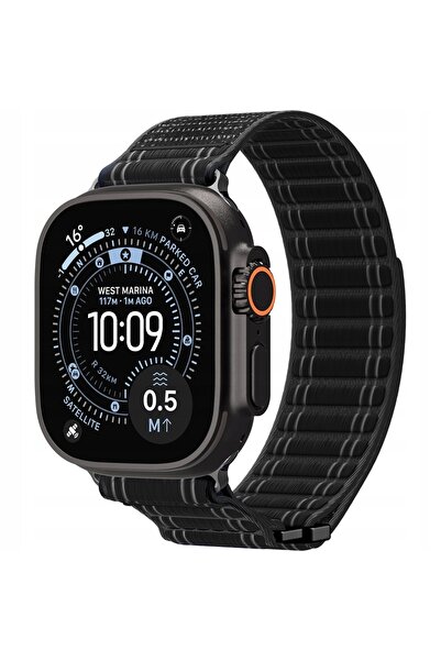 Spigen Curea de ceas din nailon WBF0 pentru Apple Watch 49/46/45/44mm, Durabi...