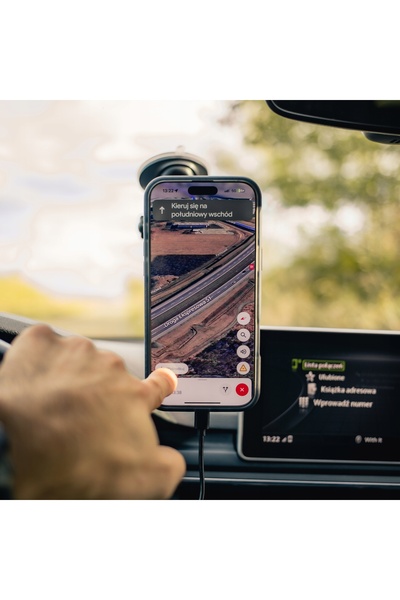 NO BRAND Suport auto pentru telefon cu încărcător magnetic pentru parbriz, co...