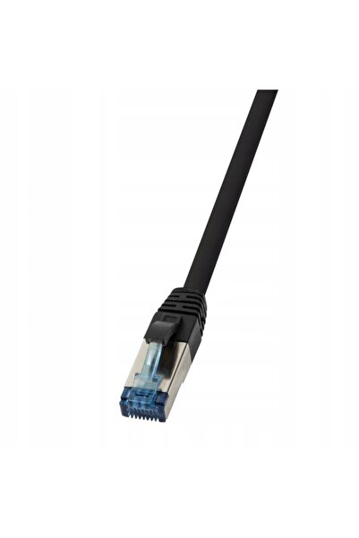 LogiLink Cordon de patch CQ6095S Cat.6A S/FTP PUR 10,0m negru