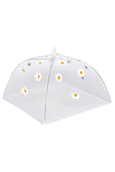 BAMI NETWORK Plasa protectie alimente pliabila alba margarete 36x36cm picnic