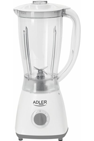 adler Blender cu recipient de 1,5 L, 450 W, 4 trepte de viteză, ușor, alb