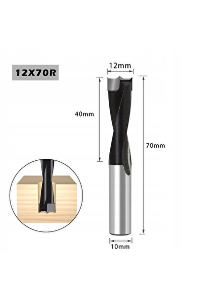 NO BRAND Burghiu pentru lemn, coadă de 12mm, diametru de 10mm, lungime de 70m...