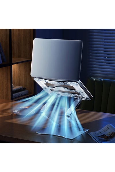 WOZINSKY SET Suport laptop din aluminiu + suport smartphone - argintiu