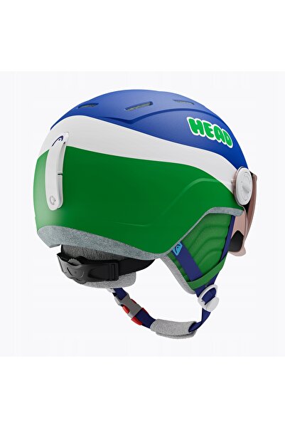 Head Casca de schi pentru copii Mojo Visor Jr albastru/verde/argintiu 47-51 c...