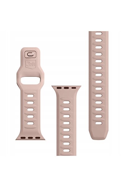 3MK Curea de ceas din silicon roz bej/latte pentru Apple Watch 38/40/41mm