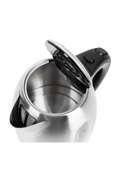 adler Fierbător electric fără fir, metalic, 1,7L, puternic 2200W, inox, LED