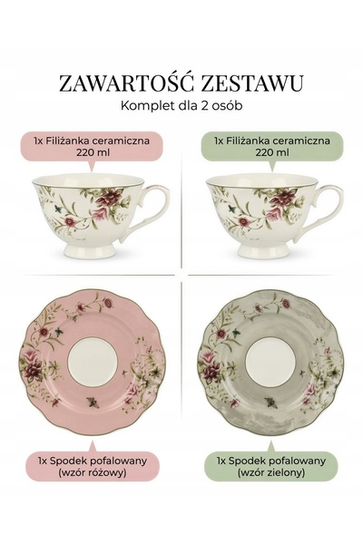 NO BRAND SET DE 2 CĂNI CERAMICE PENTRU CAFEA ȘI CEAI CU BAZĂ, 220 ML