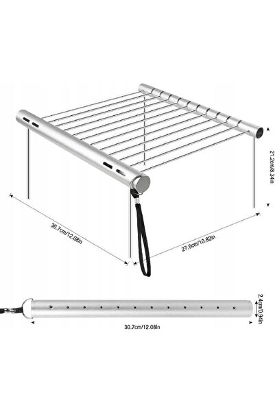 BBQ Grătar pliabil de camping, portabil, pentru exterior, călătorii și grădin...
