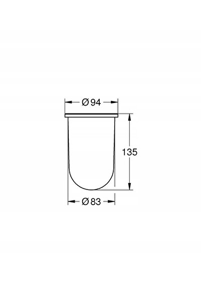 Grohe Sticlă de înlocuire pentru peria Essentials 40393000